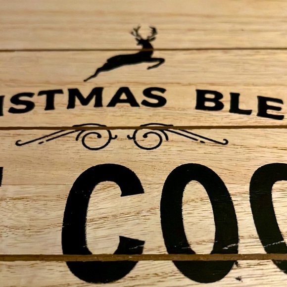 Christmas Serving Tray, Hot Cocoa Served Daily, Holiday Decor, Metal Handles - Picture 6 of 6